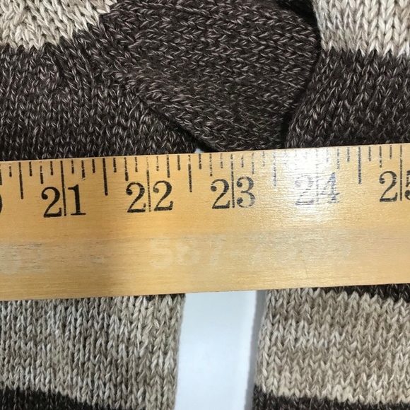 Chaps Pullover Sweater Brown Tan Striped Men's XL - Picture 5 of 6